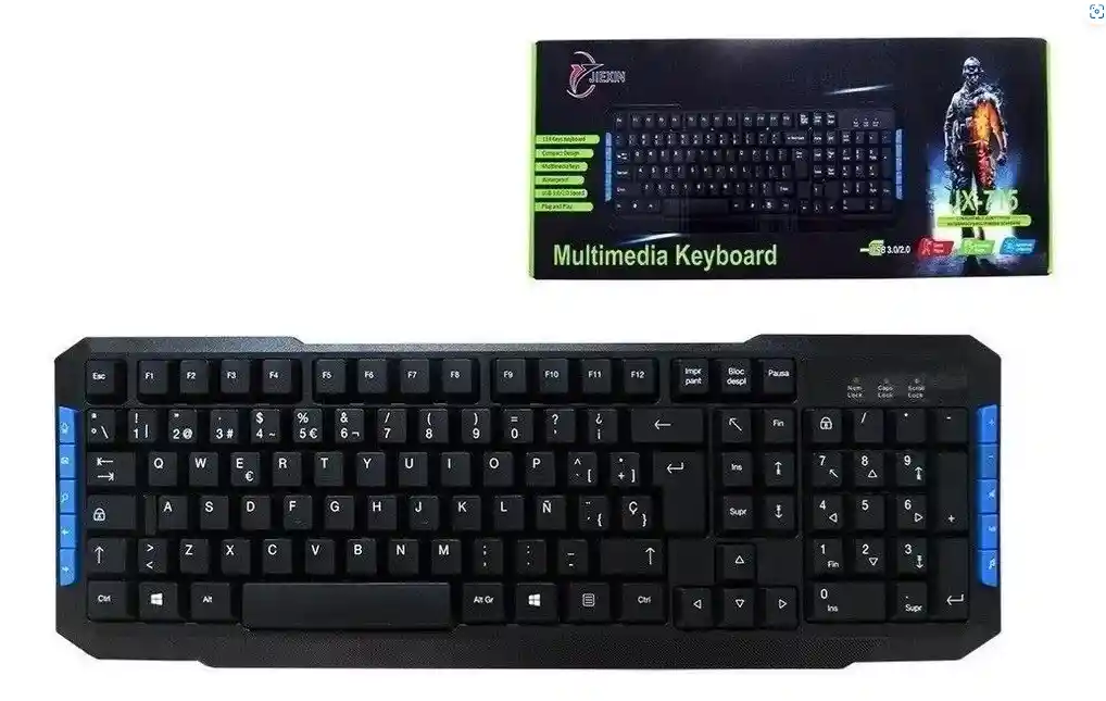 Teclado Multimedia Pc Jiexin Usb Jx-715