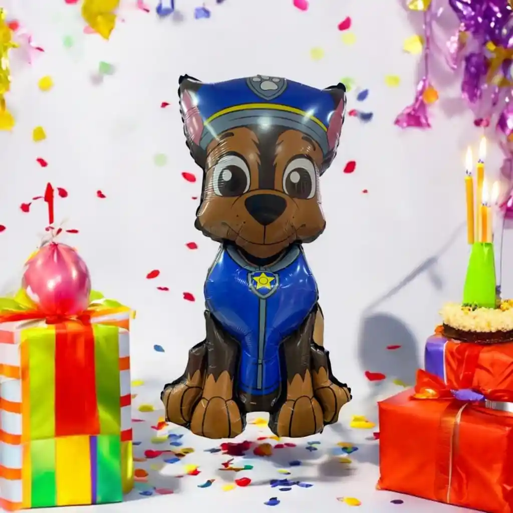 Globo Metalizado Chase Paw Patrol X1 Unidad