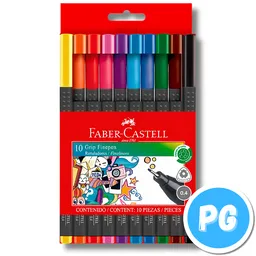 Paquete Micropunta Faber Castell Grip X10 Unds Surtido