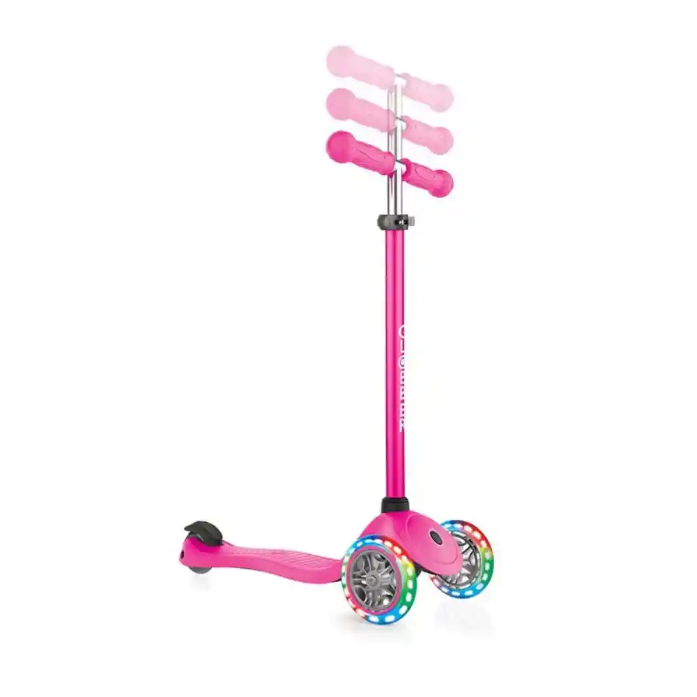 Patineta Con Luces Globber Primo Lights Rosa Neon Para Niños