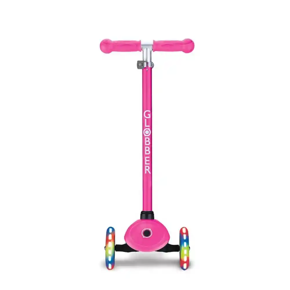 Patineta Con Luces Globber Primo Lights Rosa Neon Para Niños