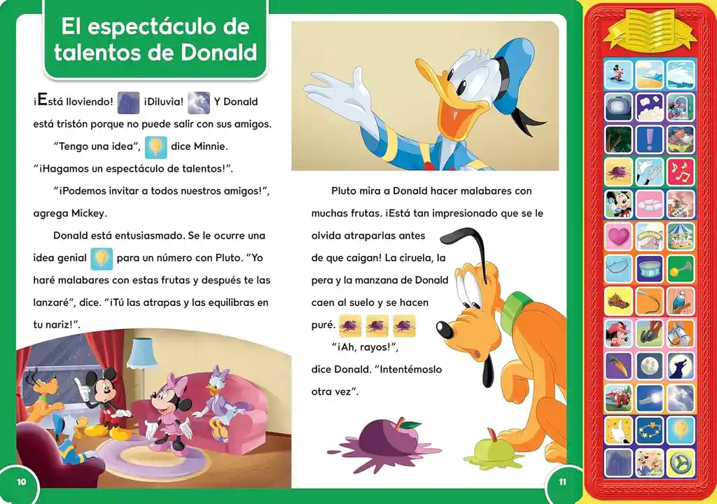 Libro Didáctico Con Sonido De Mickey Y Sus Amigos Para Niños