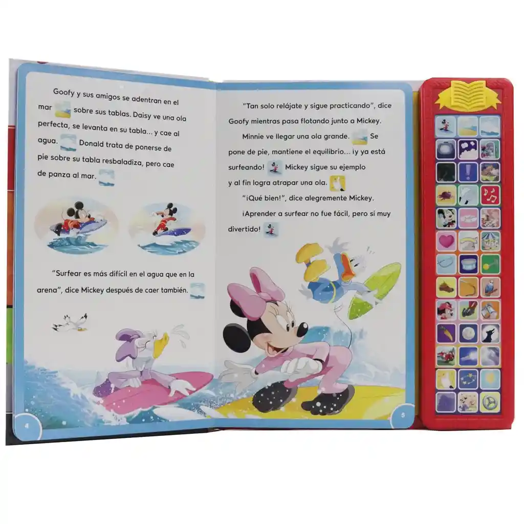 Libro Didáctico Con Sonido De Mickey Y Sus Amigos Para Niños