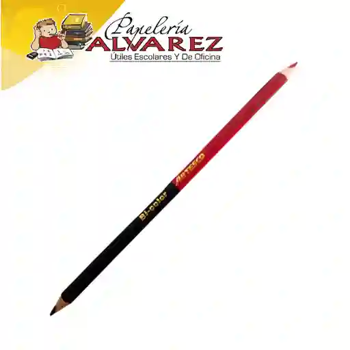 Lapiz Artesco Bicolor (rojo/negro) Unidad