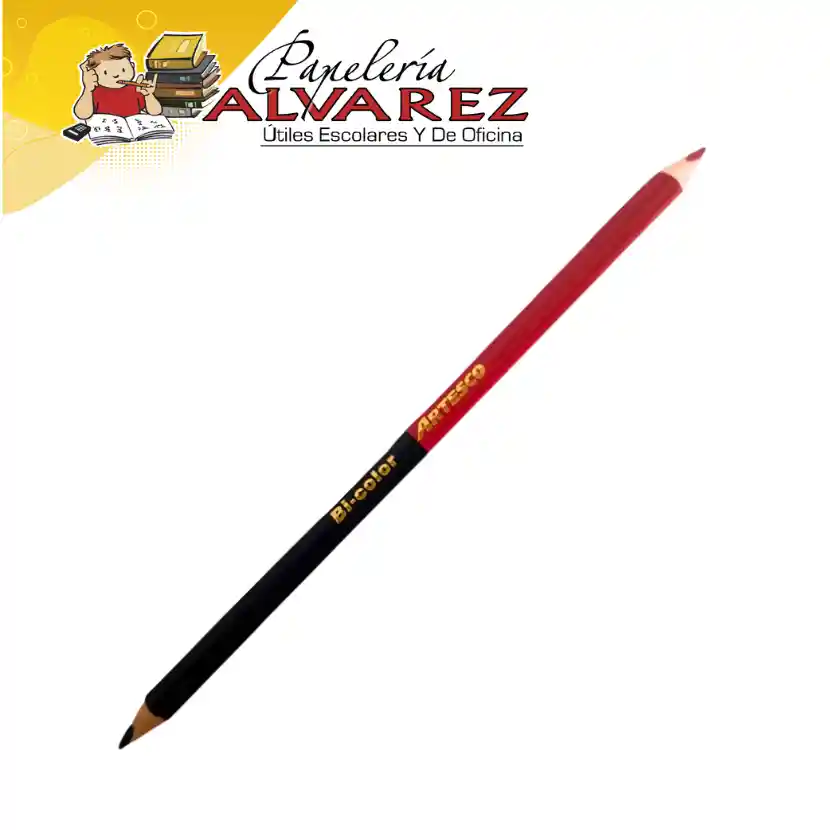 Lapiz Artesco Bicolor (rojo/negro) Unidad