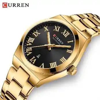 Reloj Curren 9095 Mujer Dorado Negro