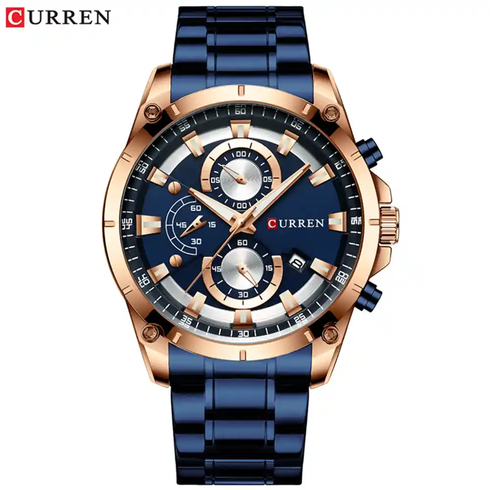 Reloj Curren 8360 Cuarzo Acero Inoxidable Azul