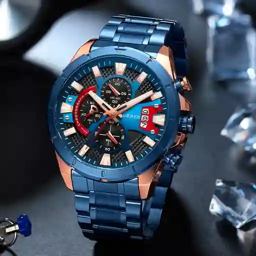 Reloj Curren 8401 Cuarzo Acero Inoxidable Azul