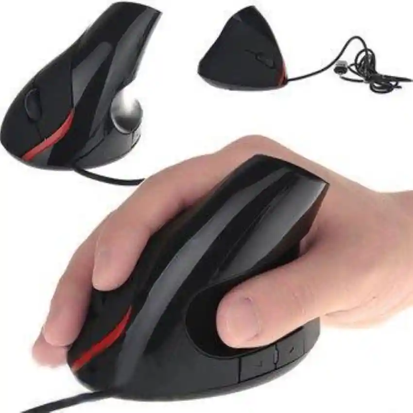 Mouse Ergonómico Vertical Óptico Usb Con Cable 5d