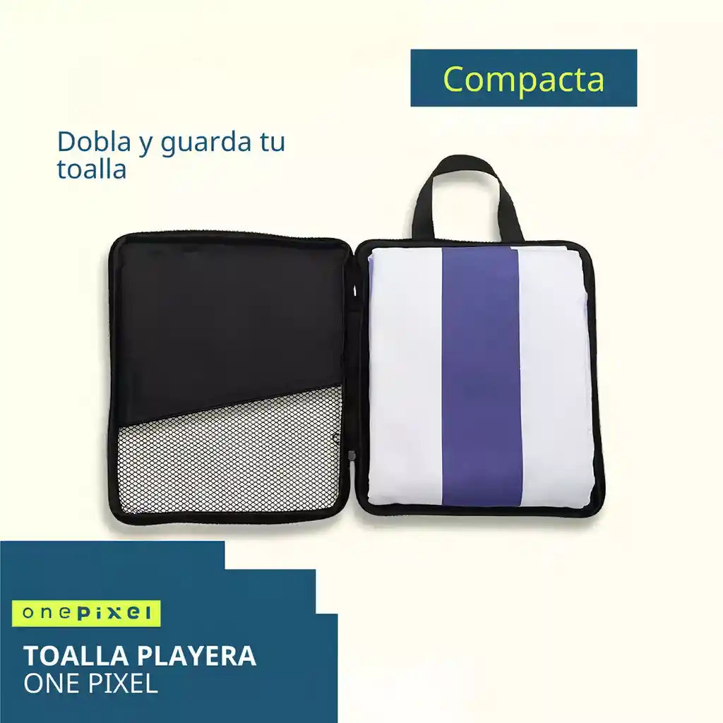 Toalla De Microfibra Secado Rapido Playera One Pixel By 52 Bits + Estuche