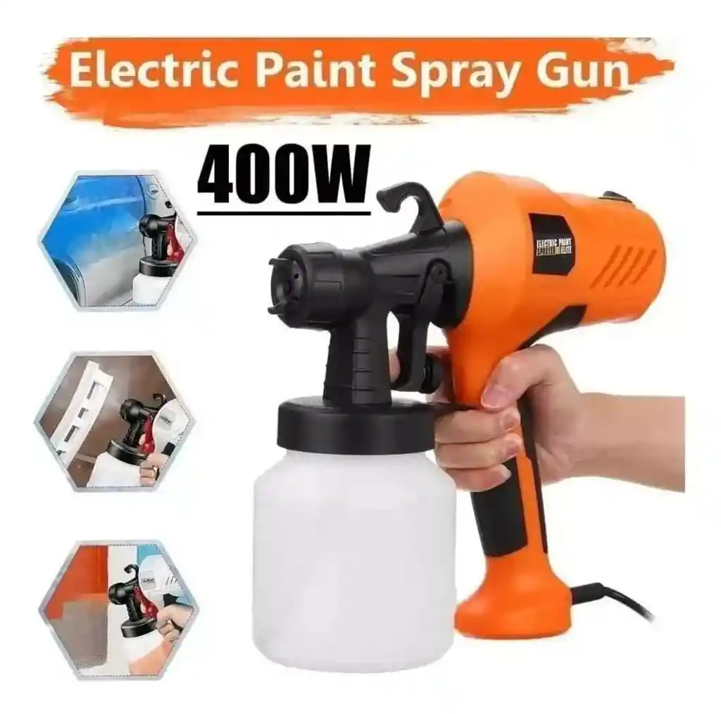 Pistola Para Pintar 400w Sprayer Pulverizador 32000rpm Color Naranja 110v