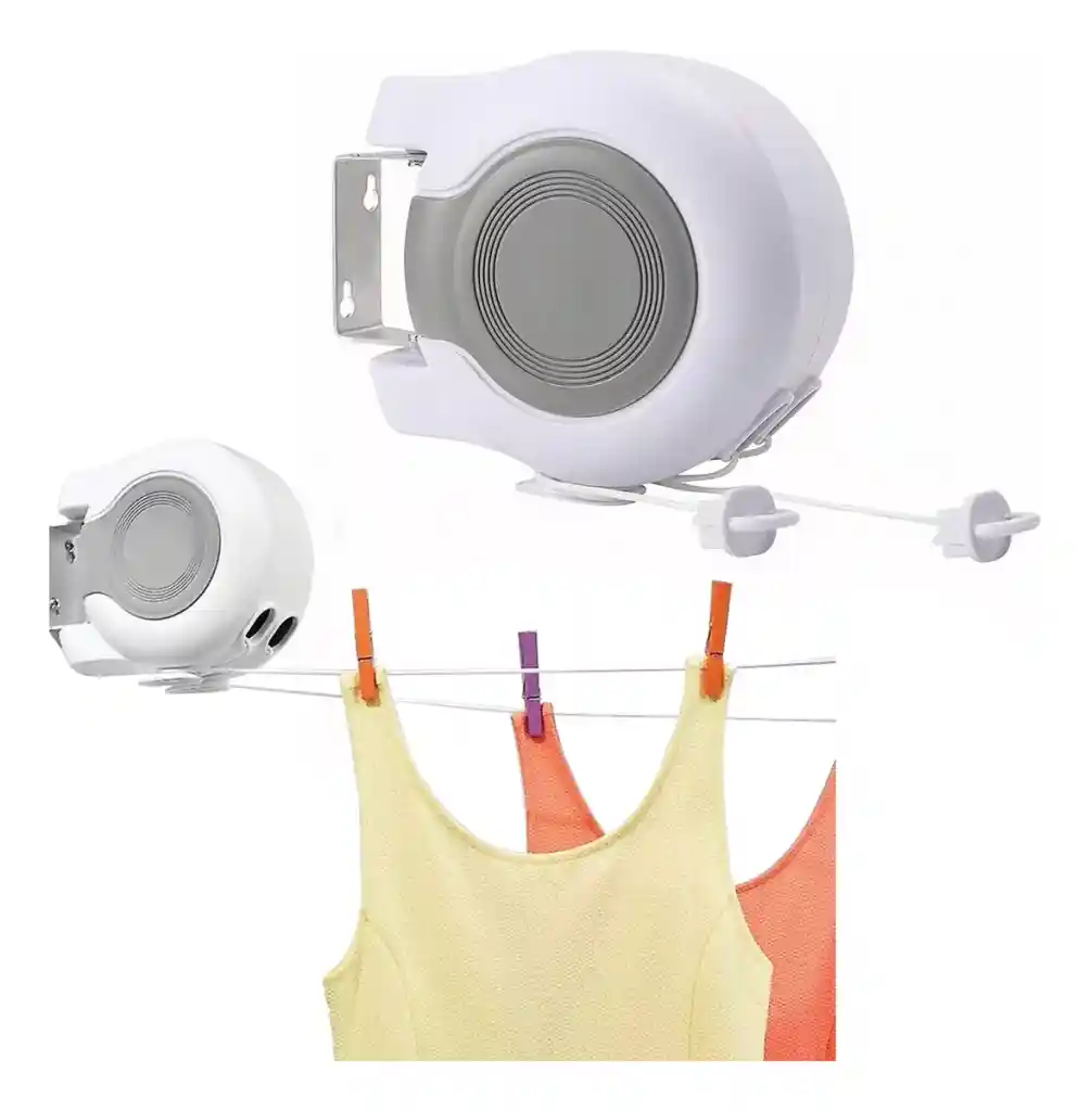 Tendedero Retractil Colgador Ropa Pared Casatua Doble Linea