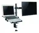 Soporte Para Tv Brazo 345 Soporte Doble Para 1 Pc Portátil Y 1 Monitor Color Negro