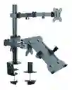 Soporte Para Tv Brazo 345 Soporte Doble Para 1 Pc Portátil Y 1 Monitor Color Negro