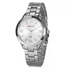 Reloj Curren 9007 Para Mujer En Acero Inoxidable Plateado