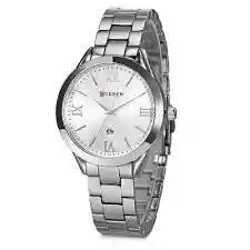 Reloj Curren 9007 Para Mujer En Acero Inoxidable Plateado