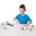 Set Didáctico Sellos De Madera Con Animales De Granja Niños