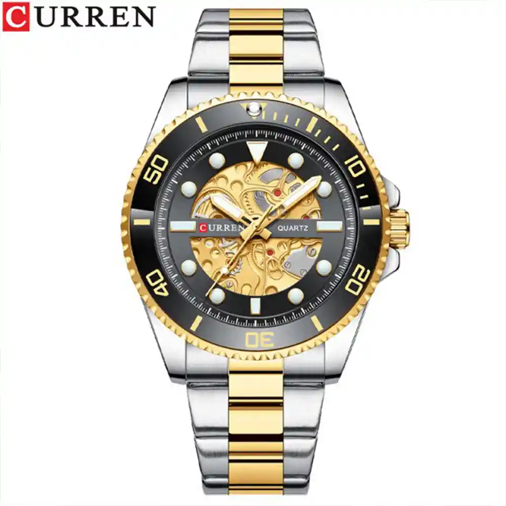 Reloj Curren 8412 Clásico Cuarzo Acero Negro