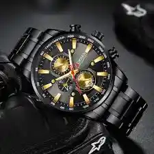 Reloj Curren 8351 Clásico Cuarzo Acero Negro Dorado