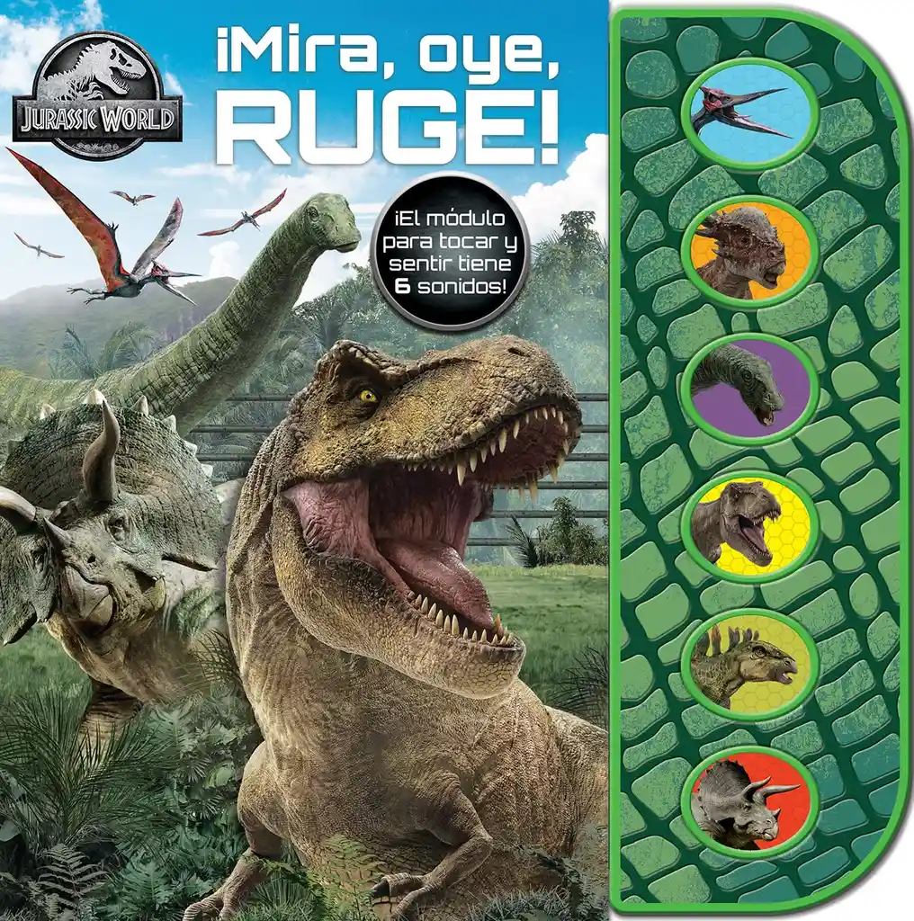 Libro Interactivo Con Sonidos De Jurassic World Para Niños