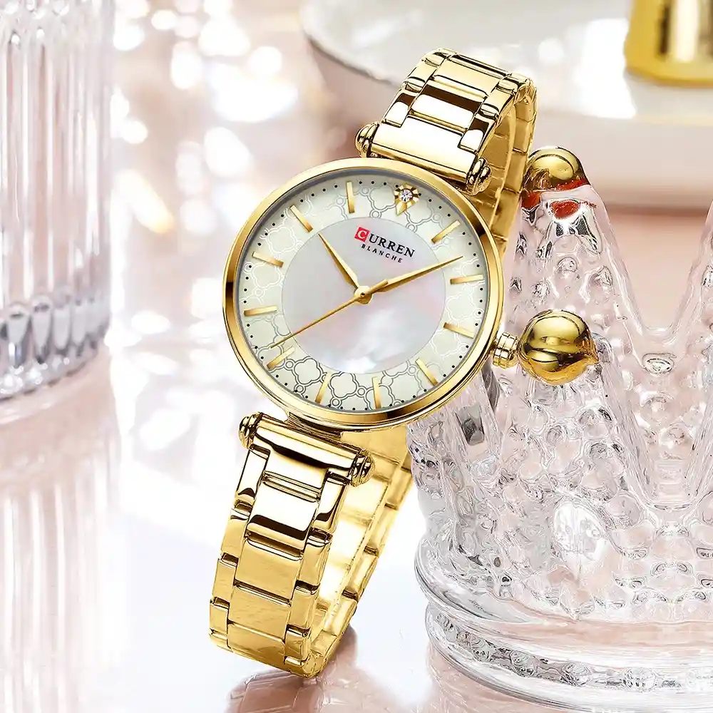 Reloj Curren 9072 Para Mujer Dorado