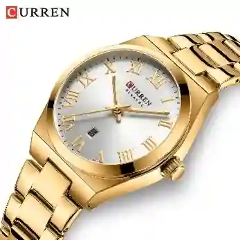 Reloj Curren 9095 Mujer Dorado Plateado