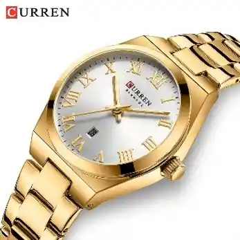 Reloj Curren 9095 Mujer Dorado Plateado