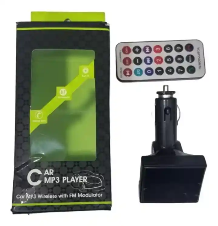 Car Bluetooth Mp3 Caja Verdenegro Modulador Fm Control Radio