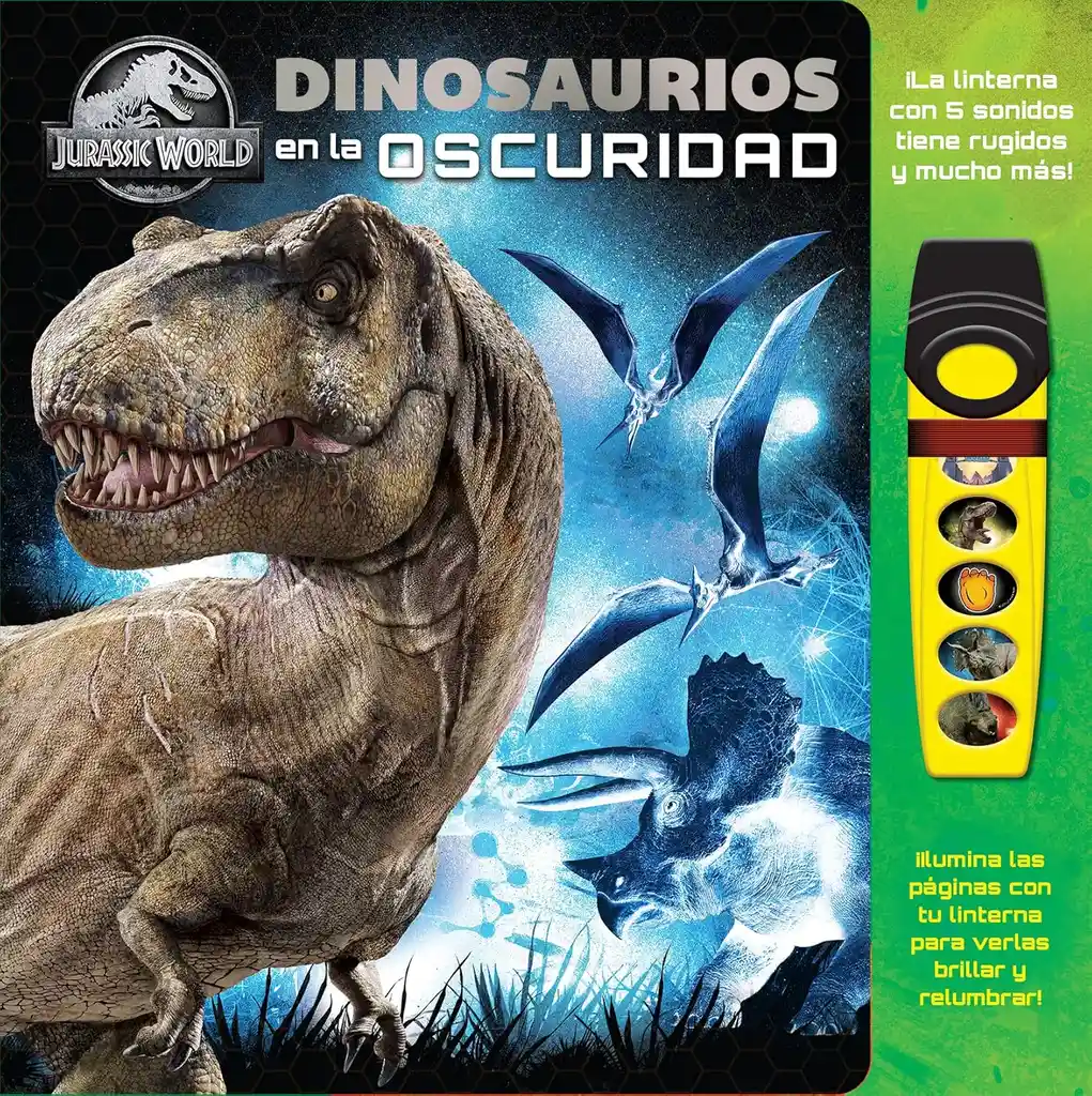 Libro Interactivo Dinosaurios Con Linterna Para Niños