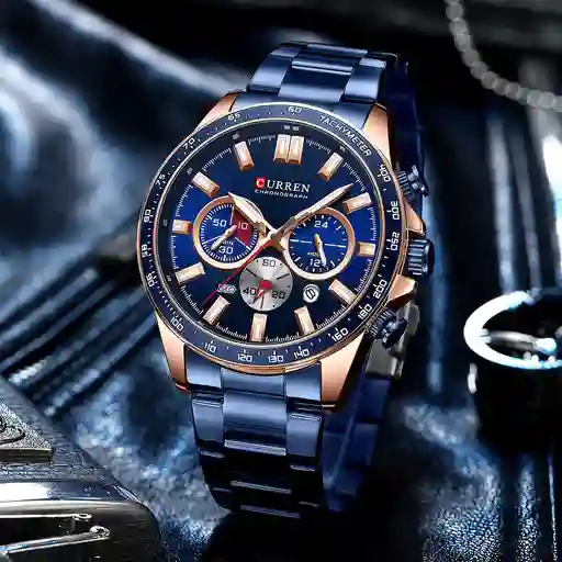 Reloj Curren 8418 Acero Inoxidable Azul