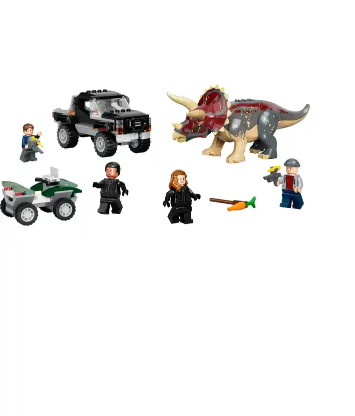 Lego Jurassic World Emboscada En Furgoneta Del Triceratops 76950