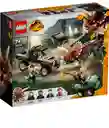 Lego Jurassic World Emboscada En Furgoneta Del Triceratops 76950