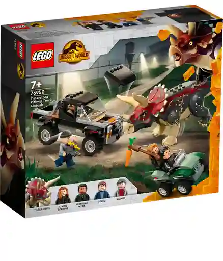 Lego Jurassic World Emboscada En Furgoneta Del Triceratops 76950