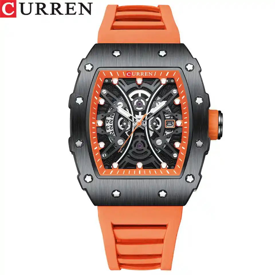 Reloj Curren 8438 Silicona Naranja