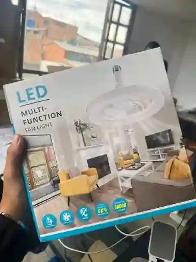 Lampara Techo Bombillo Led Ventilador Inteligente Rosca E27