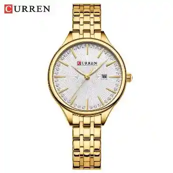 Reloj Curren 9099 Mujer Dorado Blanco