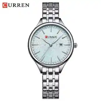 Reloj Curren 9099 Mujer Plateado Celeste