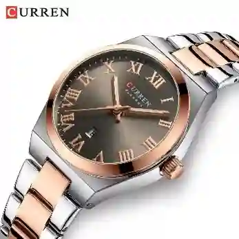 Reloj Curren 9095 Mujer Plateado Café