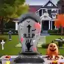 Globo Metalizado Tumba Rip Halloween Sin Inflar