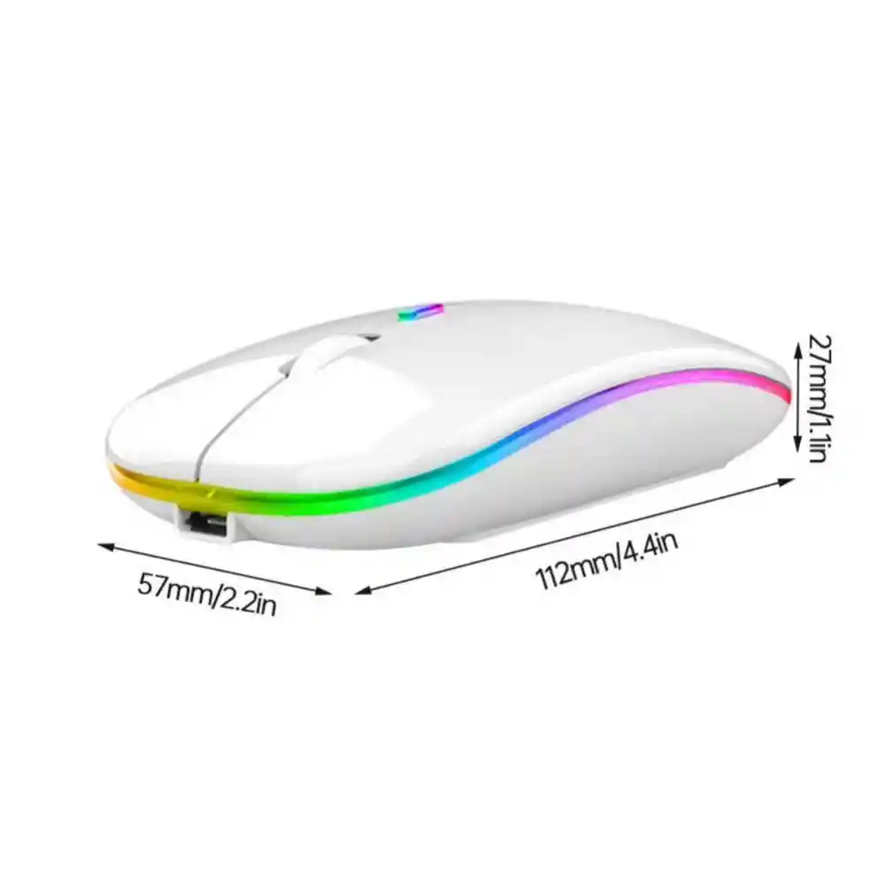 Mouse Inalámbrico Recargable Para Pc Cla100 Blanco