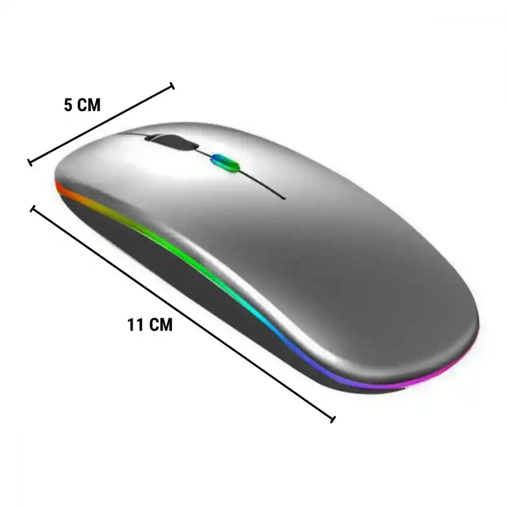 Mouse Inalámbrico Recargable Para Pc Cla100 Gris