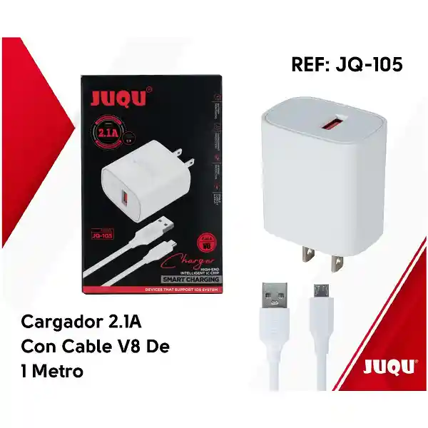 Cargador 18w Juqu Carga Rapida Tipo V8