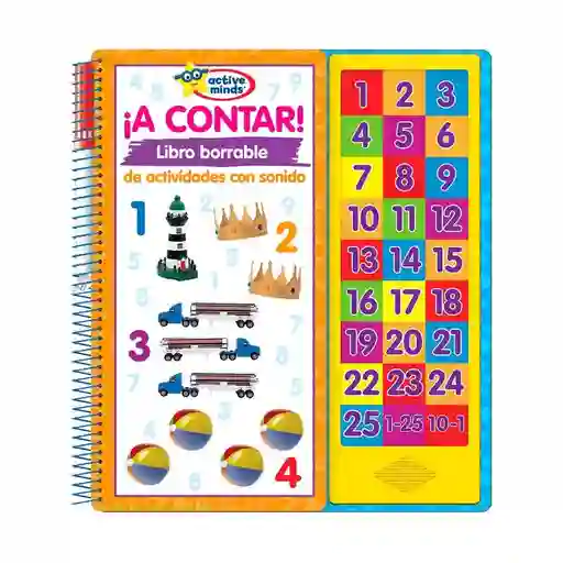 Libro Educativo Sonidos A Contar Borrable Para Niños