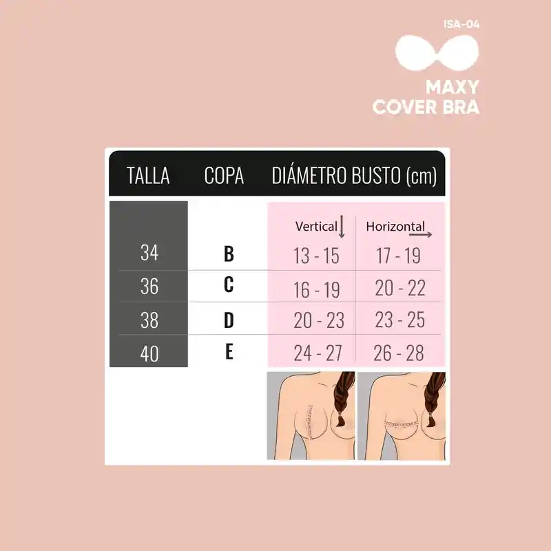 Brasier Adhesivo Copa Profunda Busto Grande / Maxy Cover Bra C36