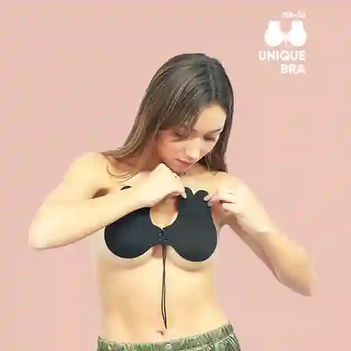 Brasier Adhesivo Invisible Para Levantar El Busto / Unique Bra Negro C36-38