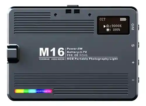 Panel Led Portable M16 Recargable Rgb | Para Celular Y Camara