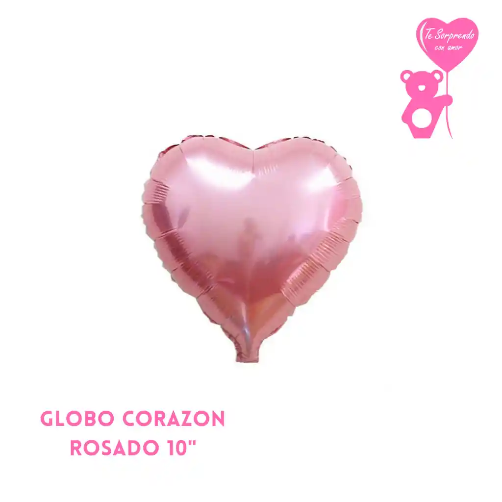 Globo Corazon Rosado 10"