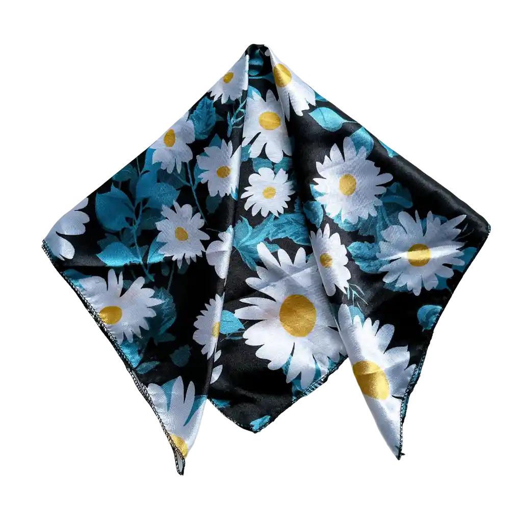 Pañoleta 50 Cm - Flor Negra