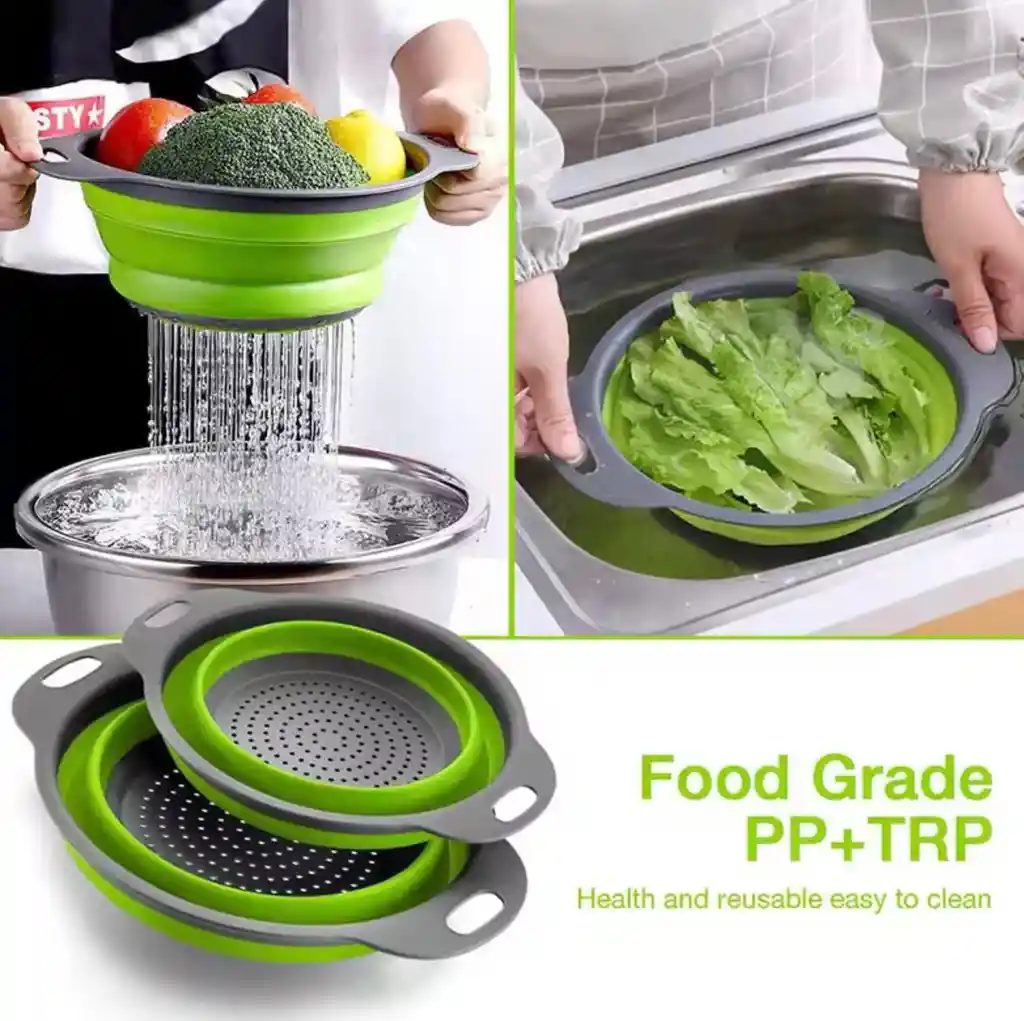 Colador Plegable En Silicona X2