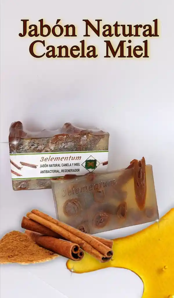 Jabon Natural De Canela Y Miel